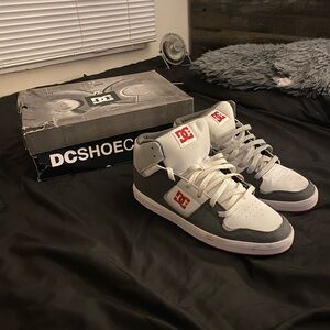 DC Cure High-Top Shoes - Gray and White